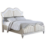 Evangeline Wood Queen LED Panel Bed Silver Oak - 223391Q