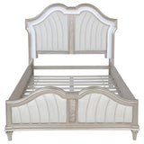 Evangeline Wood Queen LED Panel Bed Silver Oak - 223391Q