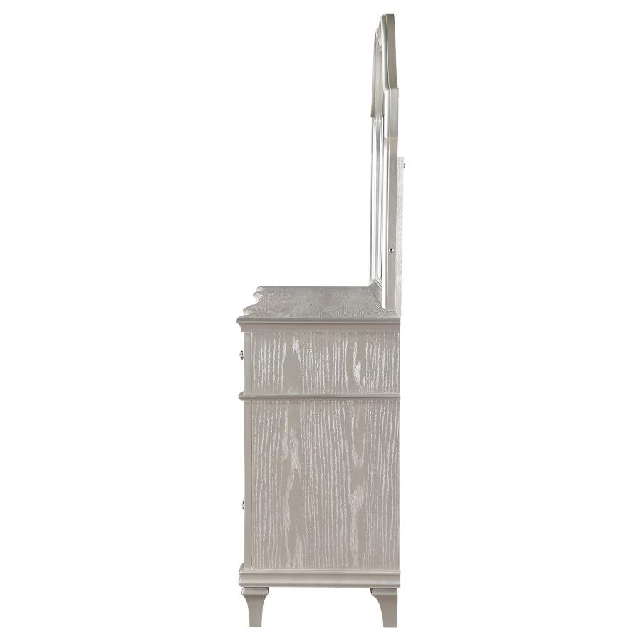 Evangeline 9-drawer Dresser with Mirror Silver Oak - 223393M