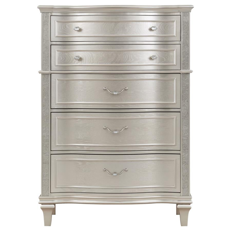 Evangeline 6-drawer Bedroom Chest Silver Oak - 223395