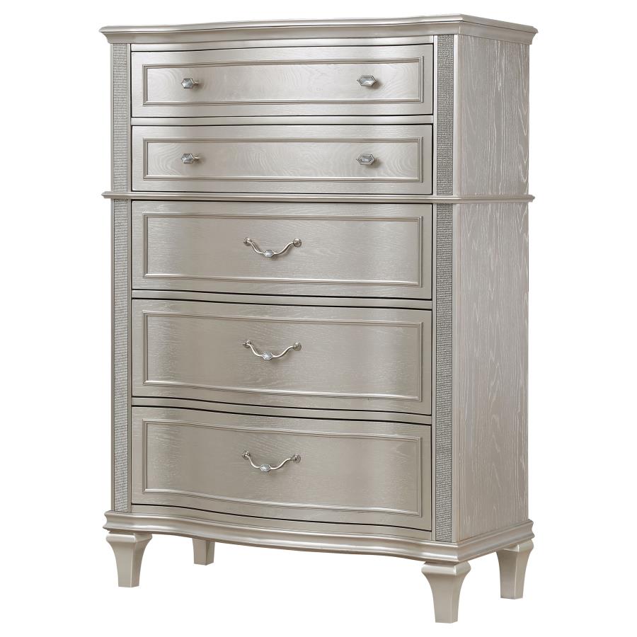 Evangeline 6-drawer Bedroom Chest Silver Oak - 223395