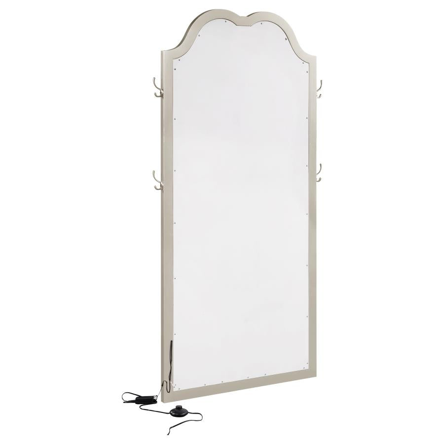 Evangeline Full Length LED Light Floor Mirror Silver Oak - 223400