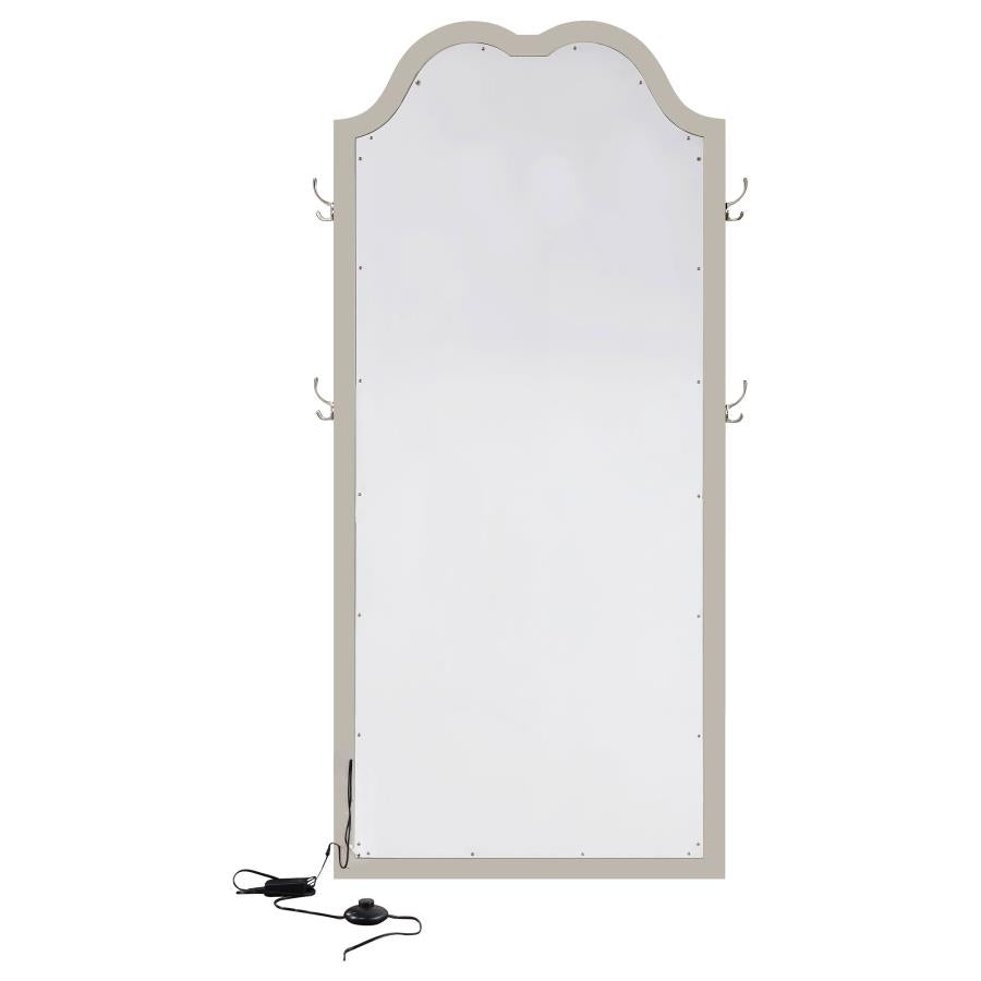 Evangeline Full Length LED Light Floor Mirror Silver Oak - 223400