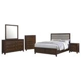 Welsley 5-piece California King Bedroom Set Walnut - 223441KW-S5