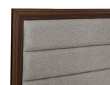 Welsley 50-inch Upholstered Queen Bed Walnut - 223441Q