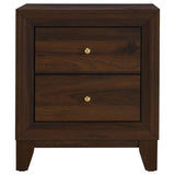 Welsley 2-drawer Nightstand Bedside Table Walnut - 223442