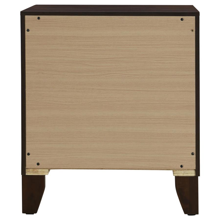 Welsley 2-drawer Nightstand Bedside Table Walnut - 223442