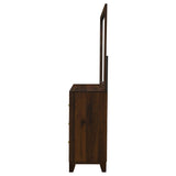 Welsley 6-drawer Dresser and Mirror Walnut - 223443M