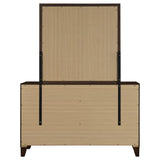 Welsley 6-drawer Dresser and Mirror Walnut - 223443M