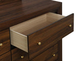 Welsley 6-drawer Dresser and Mirror Walnut - 223443M