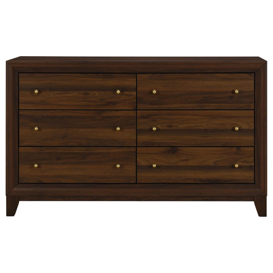 Welsley 6-drawer Dresser Cabinet Walnut - 223443