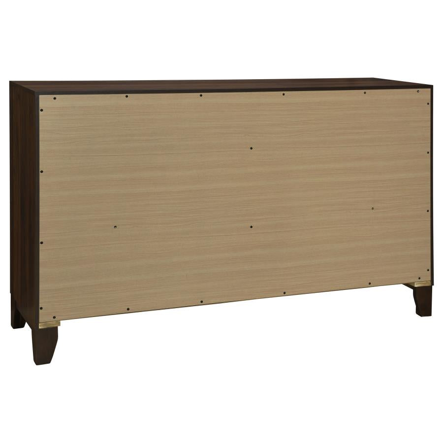 Welsley 6-drawer Dresser Cabinet Walnut - 223443