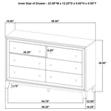 Welsley 6-drawer Dresser Cabinet Walnut - 223443