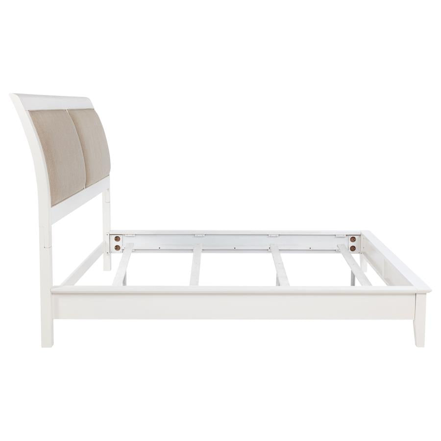 Bexhill 56-inch Upholstered Eastern King Panel Bed White - 223471KE