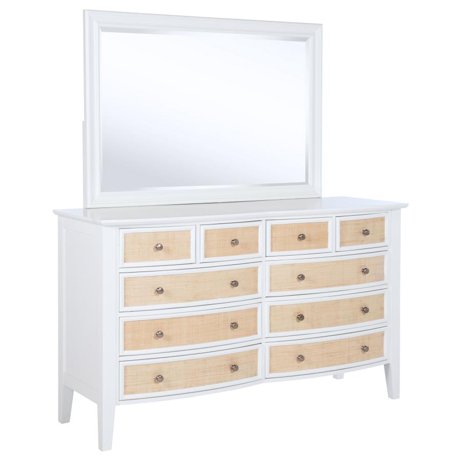 Bexhill 10-drawer Dresser and Mirror White - 223473M
