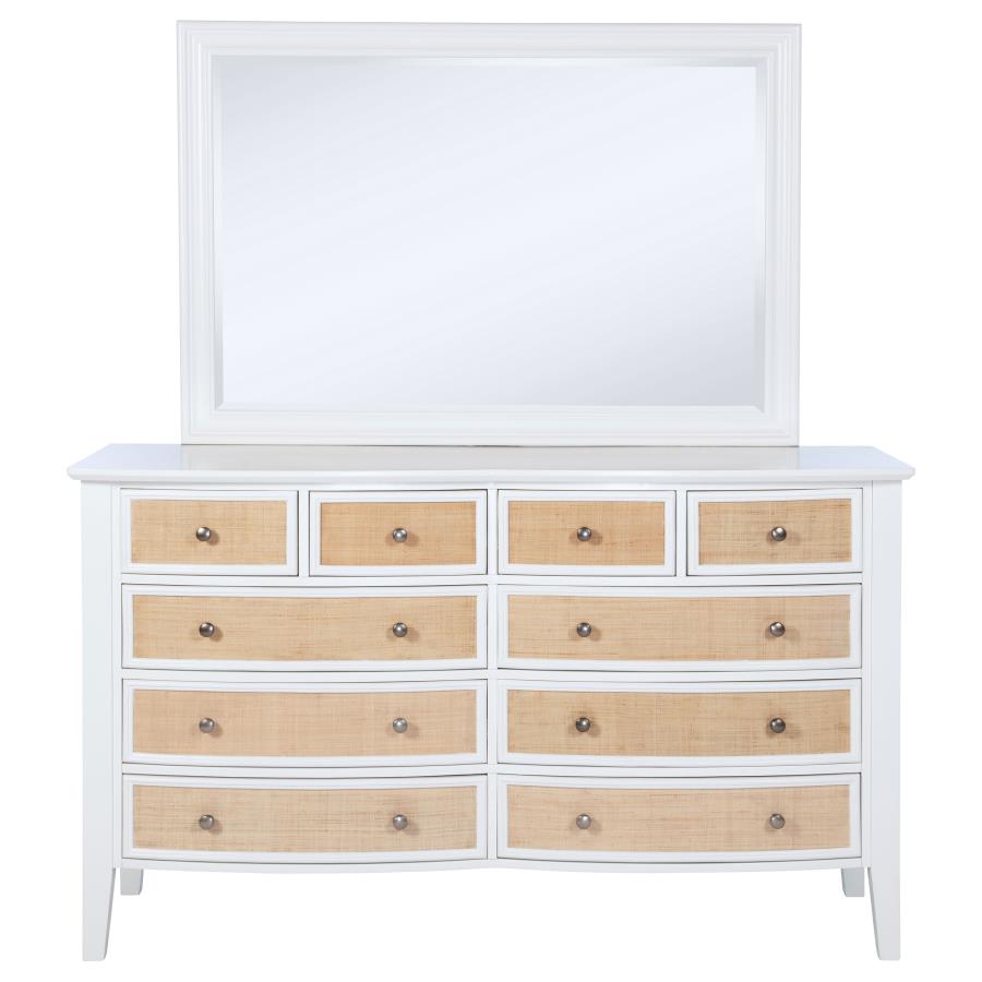 Bexhill 10-drawer Dresser and Mirror White - 223473M