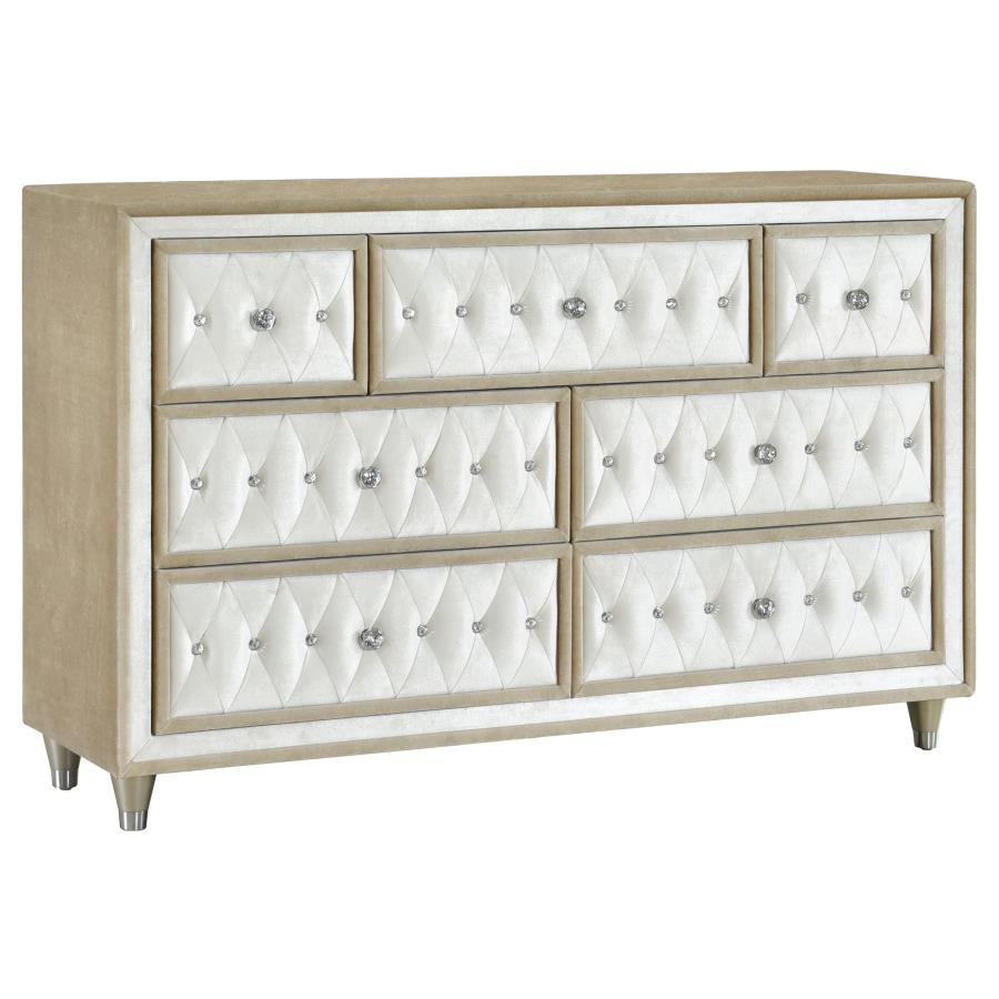 Antonella 4-piece Eastern King Bedroom Set Ivory - 223521KE-S4