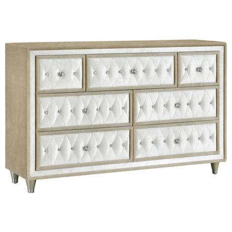 Antonella 4-piece Eastern King Bedroom Set Ivory - 223521KE-S4