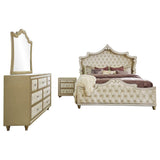 Antonella 4-piece California King Bedroom Set Ivory - 223521KW-S4