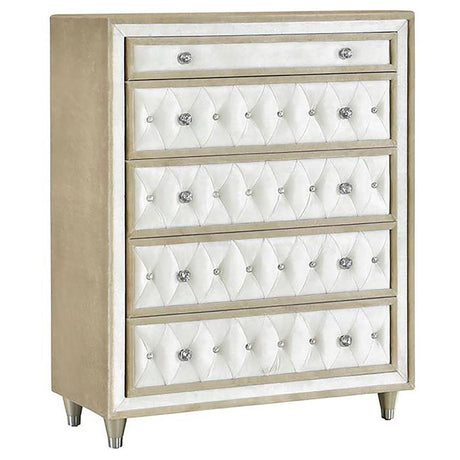 Antonella 5-piece Queen Bedroom Set Ivory - 223521Q-S5