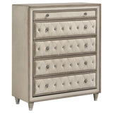 Antonella 5-drawer Bedroom Chest Ivory and Camel - 223525