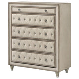 Antonella 5-drawer Bedroom Chest Ivory and Camel - 223525
