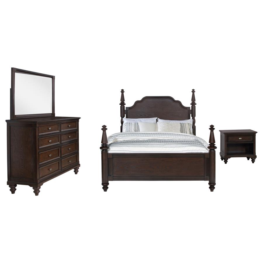 Andover 4-piece Eastern King Bedroom Set Dark Oak - 223631KE-S4
