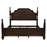Andover 63-inch Four Poster Eastern King Bed Dark Oak - 223631KE