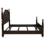 Andover 63-inch Four Poster Eastern King Bed Dark Oak - 223631KE