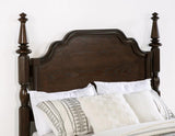 Andover 63-inch Four Poster Eastern King Bed Dark Oak - 223631KE