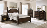Andover 63-inch Four Poster Eastern King Bed Dark Oak - 223631KE