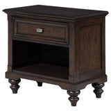 Andover 1-drawer Nightstand Bedside Table Dark Oak - 223632