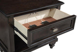 Andover 1-drawer Nightstand Bedside Table Dark Oak - 223632