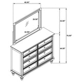 Andover 8-drawer Dresser and Mirror Dark Oak - 223633M