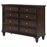 Andover 8-drawer Dresser Cabinet Dark Oak - 223633