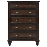 Andover 5-drawer Chest of Drawers Dark Oak - 223635