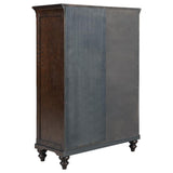 Andover 6-drawer Tempered Glass Door Chest Dark Oak - 223637