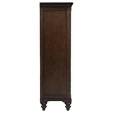 Andover 6-drawer Tempered Glass Door Chest Dark Oak - 223637