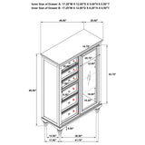 Andover 6-drawer Tempered Glass Door Chest Dark Oak - 223637
