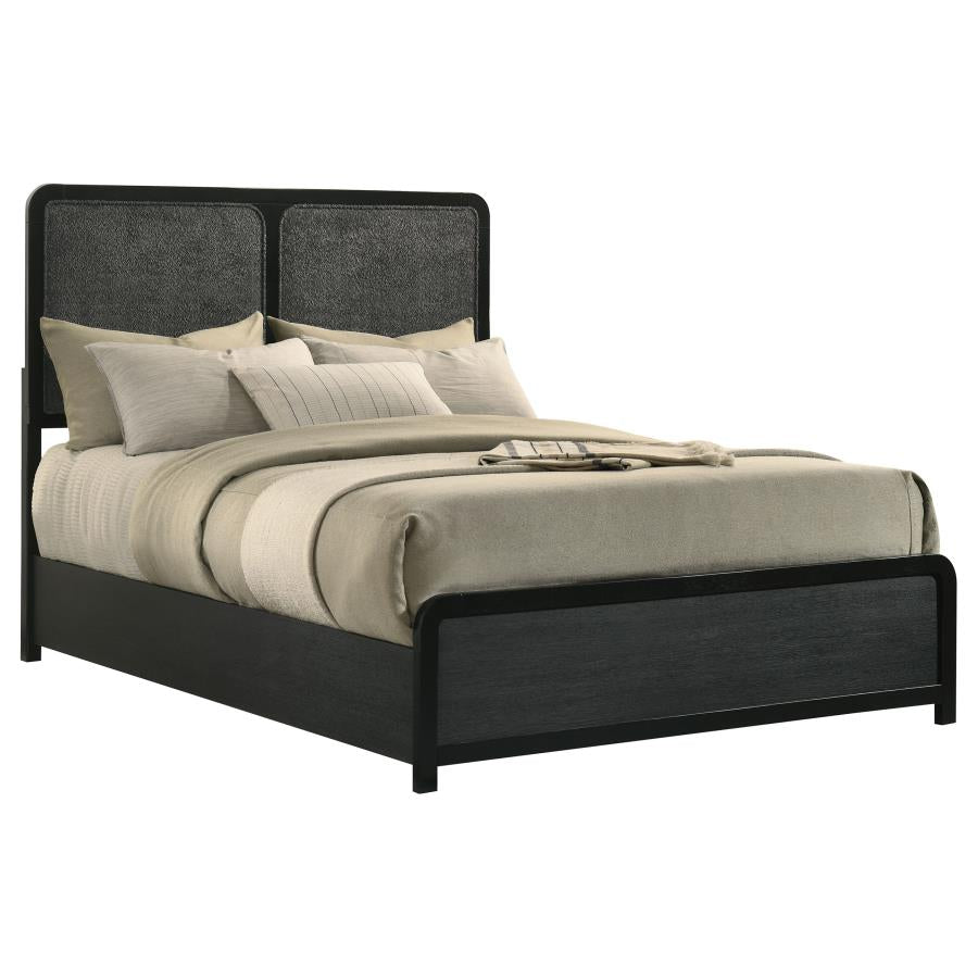 Cavelle 51-inch Upholstered Full Panel Bed Black - 223661F