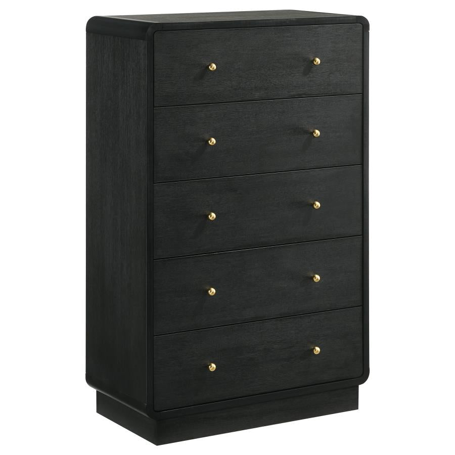Cavelle 5-piece Eastern King Bedroom Set Black - 223661KE-S5