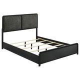 Cavelle 51-inch Upholstered Eastern King Bed Black - 223661KE