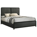 Cavelle 51-inch Upholstered Eastern King Bed Black - 223661KE
