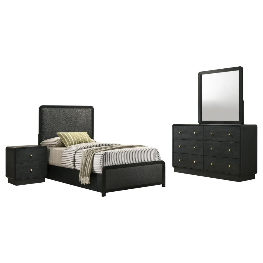 Cavelle 4-piece Twin Bedroom Set Black - 223661T-S4