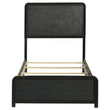 Cavelle 51-inch Upholstered Twin Panel Bed Black - 223661T