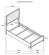 Cavelle 51-inch Upholstered Twin Panel Bed Black - 223661T