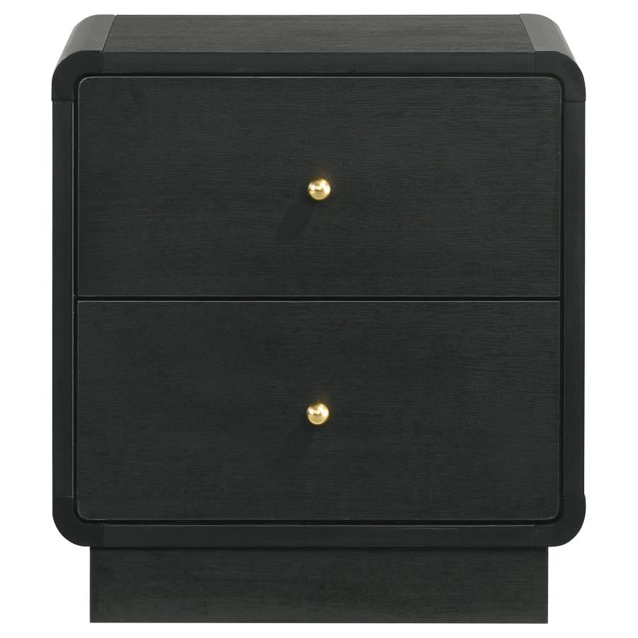 Cavelle 2-drawer Nightstand Bedside Table Black - 223662