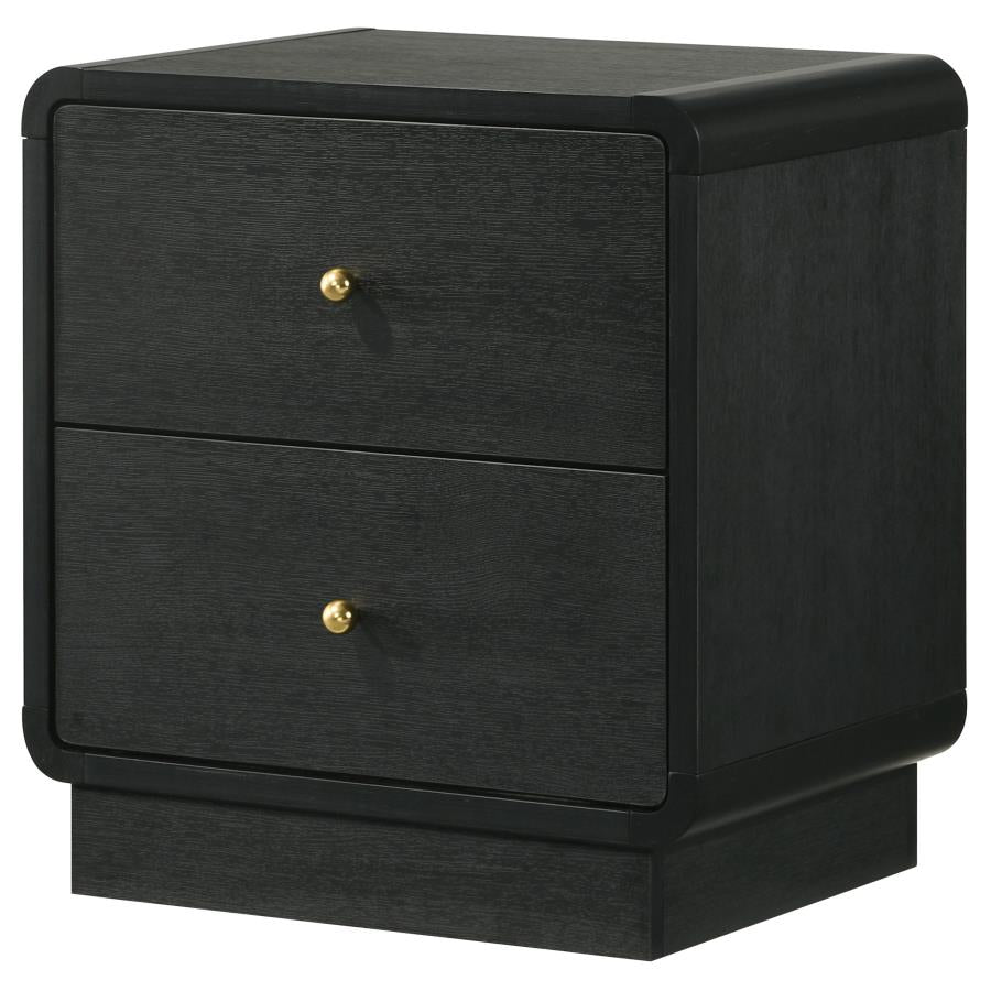 Cavelle 2-drawer Nightstand Bedside Table Black - 223662