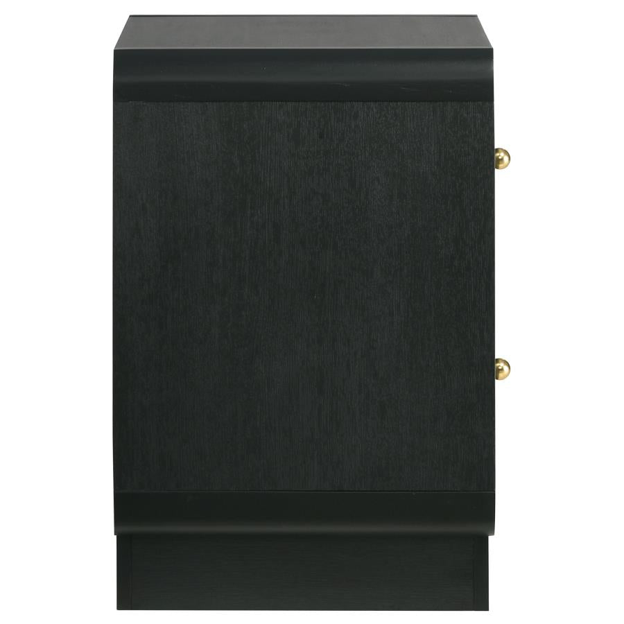 Cavelle 2-drawer Nightstand Bedside Table Black - 223662