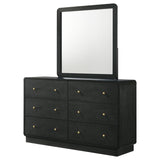 Cavelle 6-drawer Dresser and Mirror Black - 223663M